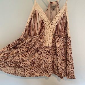 Cami top with crochet details
